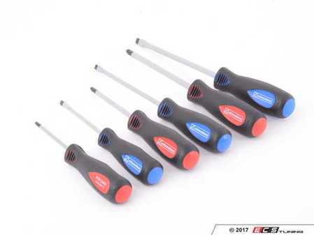 ES#3202673 - 023436SCH01A - Schwaben 6 Pc. Screwdriver Set - Nickel chrome moly steel screwdrivers with color-coded Ergo-Soft grip handles - Schwaben - Audi BMW Volkswagen MINI Porsche