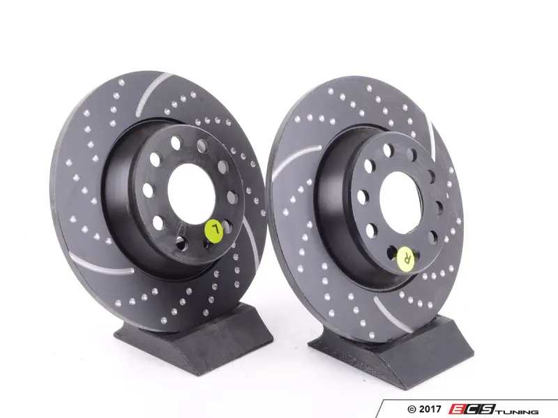SP Performance Toyota 4-Runner Cross-Drilled and Slotted 6-Lug Rotors
