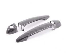 ES#3424301 - BM-0365 - Carbon Fiber Door Handles (4 Door) With Keyhole - Carbon fiber wrapped direct replacement door handles - AUTOTECKNIC - BMW