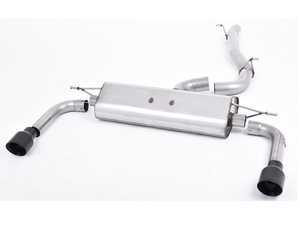 ES#2827596 - SSXAU481 - Cat-Back Exhaust System - Non-Resonated - 3" stainless steel with dual GT100 black Cerakote tips - Milltek Sport - Audi
