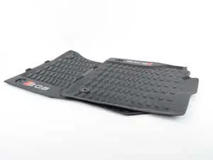 All-Weather Rubber Floor Mats - Front - Black with 'SQ5' Logo
