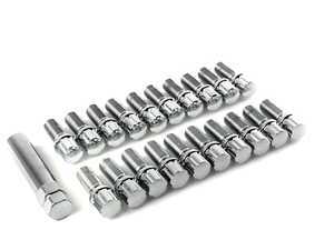 ES#3246216 - TunerBoltKit - Conical Seat Tuner Spline Bolt Set - Standard Length - Chrome - Full set of chrome tuner style, socket-specific lug bolts. 14x1.5x27mm - Rohana Wheels - Audi BMW Volkswagen