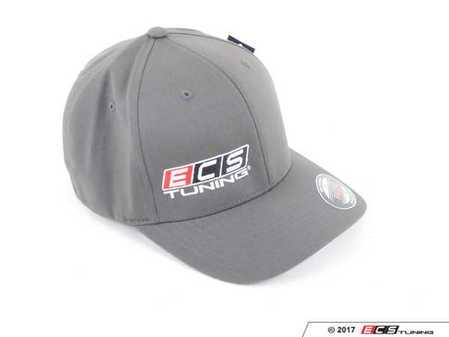 ES#3411263 - 6060020 - Gray ECS Flexfit Cap - L / XL -  - Featuring full color embroidered ECS Tuning logo on right panel - ECS - 