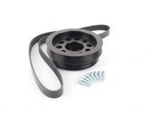 ES#3438174 - CTS-HW-266-180 - CTS Turbo Supercharger Crank Pulley Upgrade - 180mm - Larger diameter pulley increases the speed at which the supercharger spins, increasing the boost pressure output - CTS - Audi Porsche
