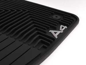 ES#3916 - ZAW179001ABLK - All-Weather Rubber Floor Mats - Set Of Four - Black With "A4" Logo - (NO LONGER AVAILABLE) - Extremely durable all weather mats set to protect your carpet - Genuine Volkswagen Audi - 