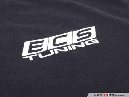 ES#3411399 - 6060372 - Black with White ECS Short Sleeve T-Shirt - Medium - Featuring white ECS Tuning logo on left chest and full back - ECS - 
