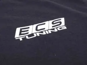 Black with White ECS Short Sleeve T-Shirt - Large