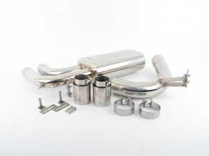 ES#3438808 - 11-025 - Signature Exhaust Muffler with Dual Tips - Brushed Tips - Save weight and add power and sound to your BMW! - Active Autowerke - BMW