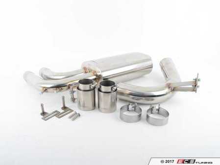 ES#3438808 - 11-025 - Signature Exhaust Muffler with Dual Tips - Brushed Tips - Save weight and add power and sound to your BMW! - Active Autowerke - BMW