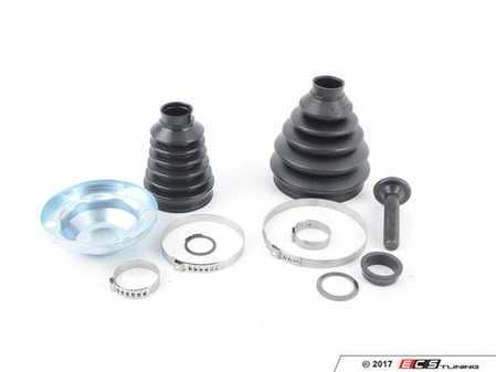 ES#2765966 - 1K0498201AKT5 - Front Inner And Outer CV Boot Refresh Kit - Why risk tearing the same axle out twice? This kit includes front inner and outer CV Joint Boots to service one axle. - GKN Drivetech - Volkswagen