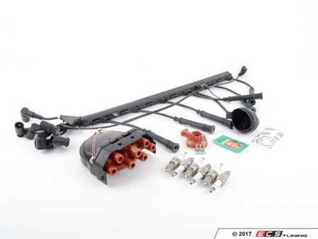 ES#3437871 - 12121722253kt2 - Ignition Service Kit - Includes new spark plugs, spark plug wires and boots, and cap and rotor - Assembled By ECS - BMW