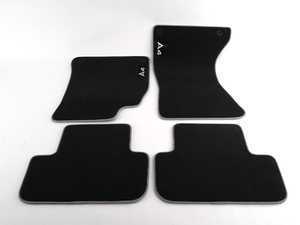 ES#452704 - 8K1061270MNO - Carpeted Floor Mat Set - Sabre (Black) - Featuring the 'A4' embroidered inscription - Genuine Volkswagen Audi - Audi