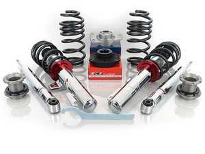 ES#3476173 - 11505080-1KT - Koni 1150 Series Coilover Kit - Adjustable Dampening - 1150-5080-1 - Average lowering of up to 2.4" F, 2.0" R - Assembled By ECS - Audi Volkswagen