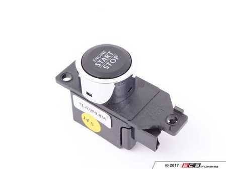 ES#420730 - 7L6959839 - Engine Start/Stop Button - Black With Text - Found in center console - Genuine Volkswagen Audi - Volkswagen