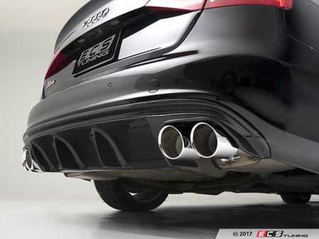 ES#3200799 - 021532ECS01A - Carbon Fiber Rear Diffuser - Audi B8 A4/S4 Pre-facelift - Hand-laid carbon fiber to upgrade your exterior styling - ECS - Audi