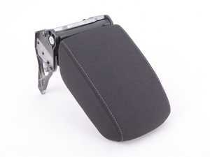 ES#3011023 - 5GM864207CAMK - Center Armrest - Titan Black Cloth / Gray Stitching - Adjustable pad to rest your arm on - Genuine Volkswagen Audi - Volkswagen