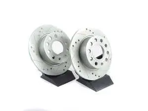 Rear Cross-Drilled And Slotted Evolution Rotors - Pair (253x10)
