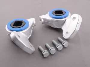 E46 M3 Turner Motorsport Polyurethane Front Control Arm Bushings - 80A - Pre-Installed In Brackets