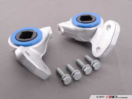 ES#3449265 - 020351TMS01-03 - E46 M3 Turner Motorsport Polyurethane Front Control Arm Bushings - 80A - Pre-Installed In Brackets - A softer option versus 95a poly, Turner's 80a provides more engaging handling for the enthusiast seeking a spirited driving experience. - Turner Motorsport - BMW