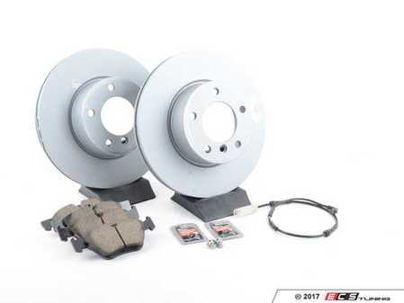 ES#3468732 - 34116854998KT12 - Front Brake Service Kit - Featuring Zimmermann rotors rotors and ECS DD23 ceramic pads. - Assembled By ECS - BMW