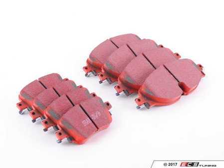 ES#2992503 - dp32150cKT - Front & Rear RedStuff Performance Brake Pad Kit - High performance street pad featuring Kevlar technology, includes front and rear pads - EBC - Audi Volkswagen