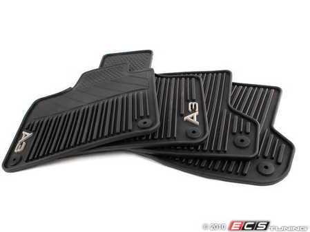 ES#7892 - 8P1061450041 - All-Weather Rubber Floor Mat - Set Of Four - (NO LONGER AVAILABLE) - Extremely durable all weather mats featuring the A3 logo - Genuine Volkswagen Audi - 