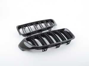 ES#3426684 - BM-0175-DS-CF - Dual Slats Blackout Grille Set - Carbon Fiber - F80/F82/F83 F32/F33/F36 - Add style and individuality to your BMW in minutes! - ECS - BMW