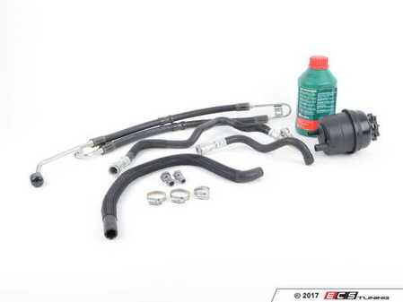 ES#3194840 - e53psrfKT2 - Power Steering Service Kit - Includes reservoir with cap, lines, bolts & crush washers, and fluid - Assembled By ECS - BMW