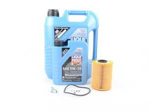 ES#3470576 - E36M3OCIlmmgKT - Liqui Moly Oil Change Kit / Inspection I - Includes seven quarts of Liqui Moly 5w-30 full synthetic engine oil, Mann oil filter and new drain plug - Assembled By ECS - BMW