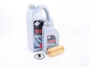 ES#3143756 - 06L115562YKT - Oil Service Kit - With ECS Magnetic Drain Plug - Includes Genuine oil filter and Fuchs oil - Assembled By ECS - Volkswagen