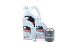 ES#3144632 - N90813202ZKT - Oil Service Kit - Includes Mann oil filter and Fuchs 5w-40 oil - Assembled By ECS - Audi Volkswagen