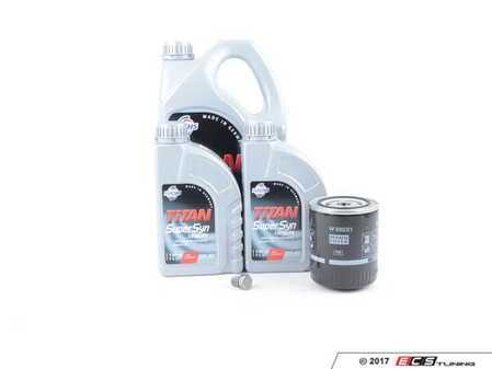 ES#3144632 - N90813202ZKT - Oil Service Kit - Includes Mann oil filter and Fuchs 5w-40 oil - Assembled By ECS - Audi Volkswagen