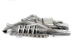 ES#3240919 - SSXAU640 - Cat-Back Exhaust System - Resonated With Exhaust Valves - 2.50" stainless steel with quad GT100 polished tips - Milltek Sport - Audi
