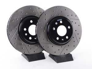 ES#3236225 - 127.33123clKT - Front Drilled & Slotted Brake Rotors *Cryo Treated* - Pair (320x30) - Upgrade to a cryo treated slotted / cross-drilled rotor for improved braking - StopTech - Audi