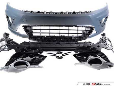 ES#2975732 - 3c8807221eKT - R-Line Front Bumper Conversion - Includes all brackets and hardware to give your CC the aggressive R-line style. Bumper is primed and ready for paint. - Genuine Volkswagen Audi - Volkswagen