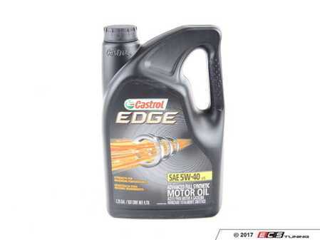 ES#3478518 - 03247 - Edge European Formula Full Synthetic Engine Oil (5w-40) - 5 Quart - Meets VAG 502.00/505.00 and Porsche A40 specifications - Castrol - Audi Volkswagen