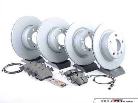 ES#3469301 - 34116792219KT6 - Front & Rear Brake Service Kit - Featuring Zimmermann rotors and ECS DD23 "Daily Driver" ceramic pads. - Assembled By ECS - BMW