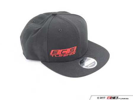 ES#3411265 - 6060040 - ECS Flat Bill Snapback Cap - Black  -  - Featuring red embroidered ECS Tuning logo on right panel - ECS - 