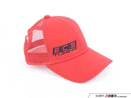 ES#3411261 - 6060000 - ECS Mesh Back Cap - Red -  - Featuring black embroidered ECS Tuning logo on right panel - ECS - 