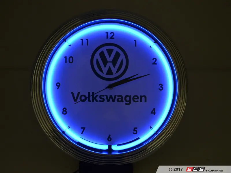 NEON CLOCK SINGLE【VOLKS WAGEN-BLUE Genuine Volkswagen Audi - DRG009995 - VW Neon Clock (D RG0 099 95)