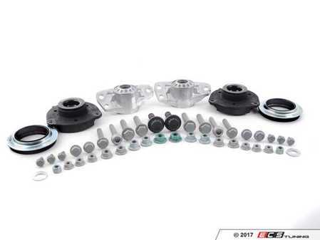 ES#2765801 - 1K0498001KT1 - Heavy duty Cup Kit/Coilover Installation Kit - Featuring ECS heavy duty strut mounts with included hardware - Assembled By ECS - Volkswagen
