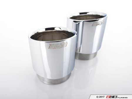 ES#3476950 - 019490ecs02KT - B9 A4/A5 4" Direct-Fit Exhaust Tips - Chrome - Pair - A pair of direct-fit exhaust tips for the B9 A4/A5. No modifications necessary - ECS - Audi