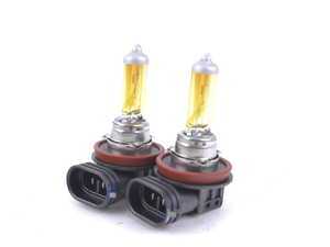 ES#3477271 - 22-13408 - H8 Solar Yellow Bulb - Pair - 35W bulbs with 2500K yellow color output for significantly less glare than white light - PIAA - Audi BMW Volkswagen MINI Porsche