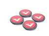 ES#3108085 - REDCAPS - 10th Anniversary Red V-FF Center Caps - Set Of Four - (NO LONGER AVAILABLE) - To be used with Vorsteiner V-FF Flow Forged series wheels - Vorsteiner - 