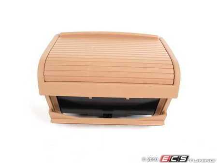 ES#87167 - 51168242733 - E46 Center Console Rear Storing Partition - Beige - Replace your center console rear ashtray with this handy storage box with roller cover and chrome trim - Genuine BMW - BMW