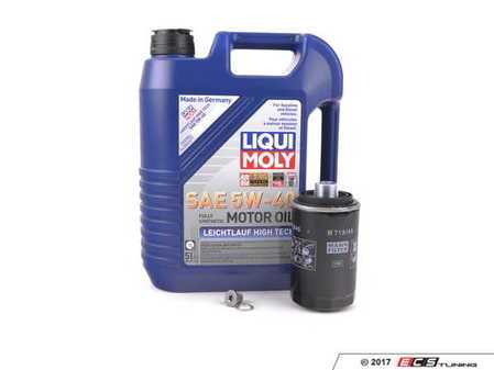 ES#2598111 - 20TPRMOILKT -  Oil Service Kit - Includes Liqui Moly oil, Hengst filter, and drain plug - Assembled By ECS - Volkswagen
