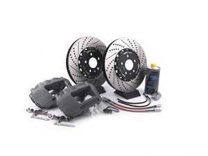 ES#2953876 - 014366ECS01KT2 -  Front Big Brake Kit - Stage 3 - 2-Piece Cross Drilled & Slotted Rotors (345x30) - Upgrade your brake system to the 4-piston Brembo Q5 calipers - ECS - Audi