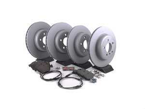 ES#3478036 - 34116775277frKT - Front And Rear Brake Service Kit - Featuring ECS V5 coated rotors with Brembo pads - Assembled By ECS - BMW