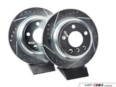 ES#3477514 - EBR1442XPR - Evolution Tru-Cast Drilled And Slotted Rotor Pair - Rear (300x20) - Performance rotors built to cool quickly and prevent corrosion for years of rough us and abuse. - Power Stop - BMW