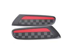 ES#3029621 - 51132410456 - Trim Cover Set With Pad - JCW Pro - (NO LONGER AVAILABLE) - These insert into the the side scuttle turn signal light as a decor upgrade - Genuine MINI - 